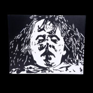 Linda Blair Exorcist Painting. The painting is painted with Amsterdam acrylic paints. The painting is a flat panel canvas which can be hung with command strips, adhesive hooks, or framed.