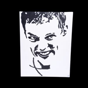 Matthew Lillard Scream Painting. The painting is painted with Amsterdam acrylic paints. The painting is a flat panel canvas which can be hung with command strips, adhesive hooks, or framed.
